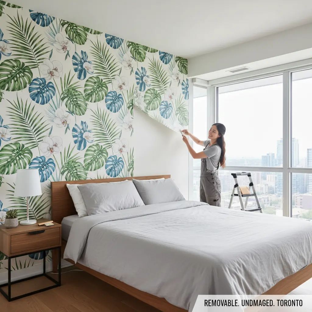 Peel and Stick Wallpaper Installation portfolio 3