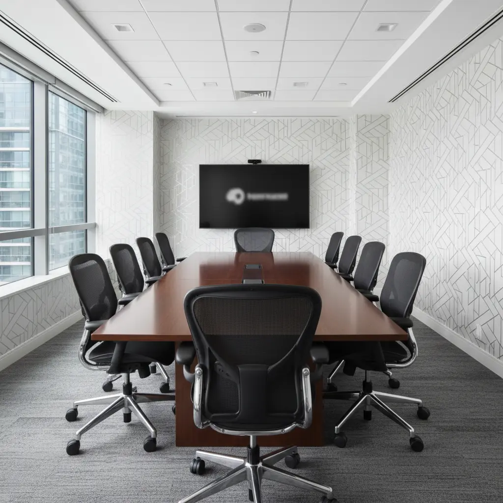 Corporate conference room geometric wallpaper Toronto