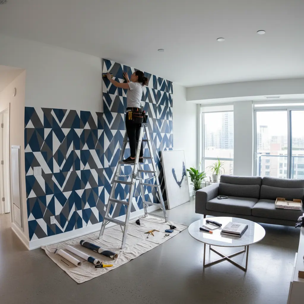 Peel and Stick Wallpaper Installation
